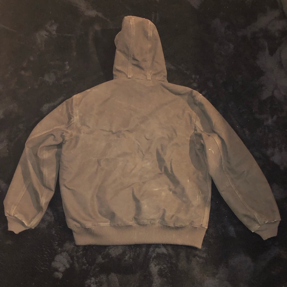 Carhartt Dark Brown Hooded Work Jacket - Picture 3 of 5